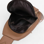 Compact PU Leather Chest Bag with Adjustable Strap