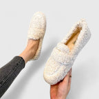 Lined Slip-On Loafers with Rubber Slip-Resistant Sole