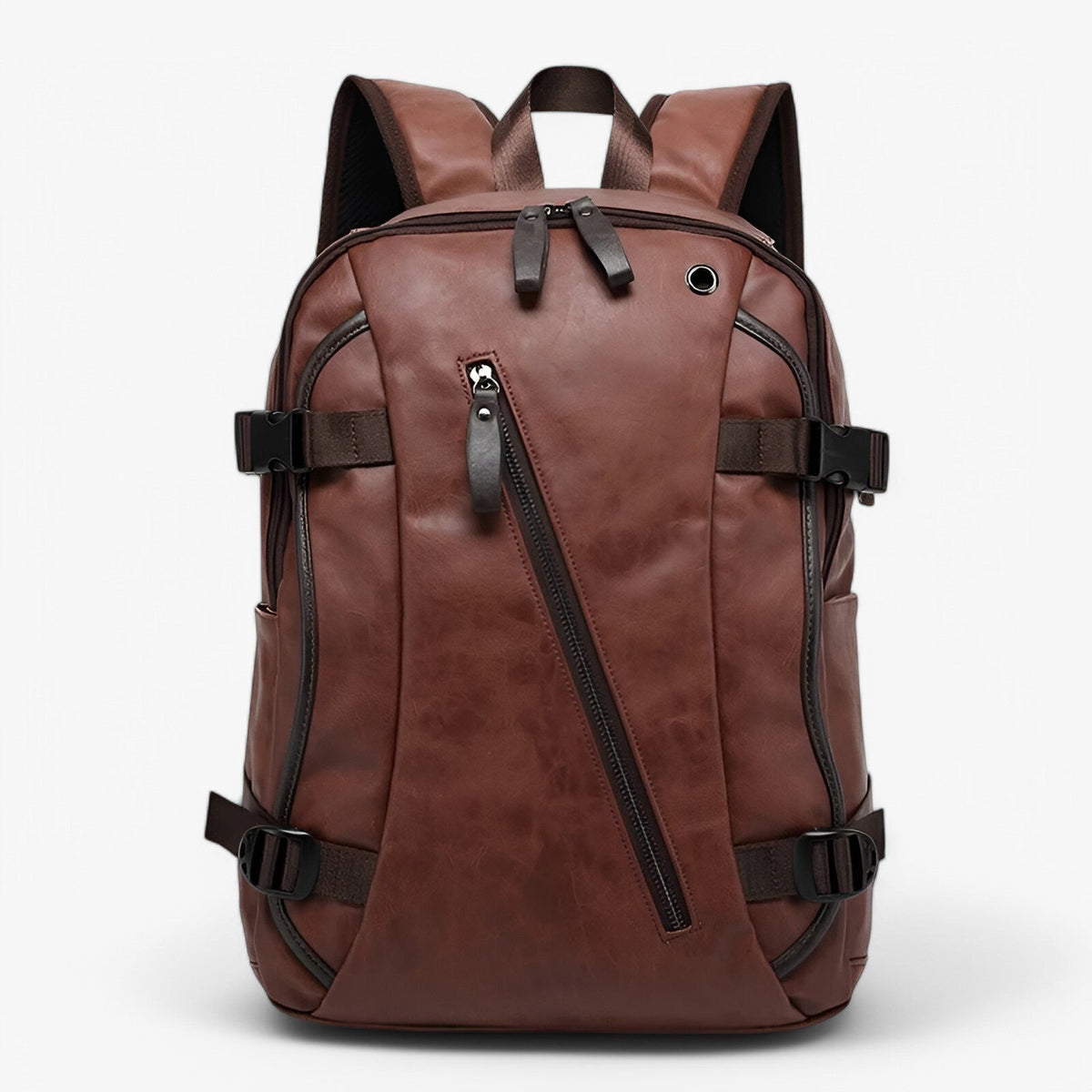 Premium Faux Leather Backpack with a Laptop Compartment