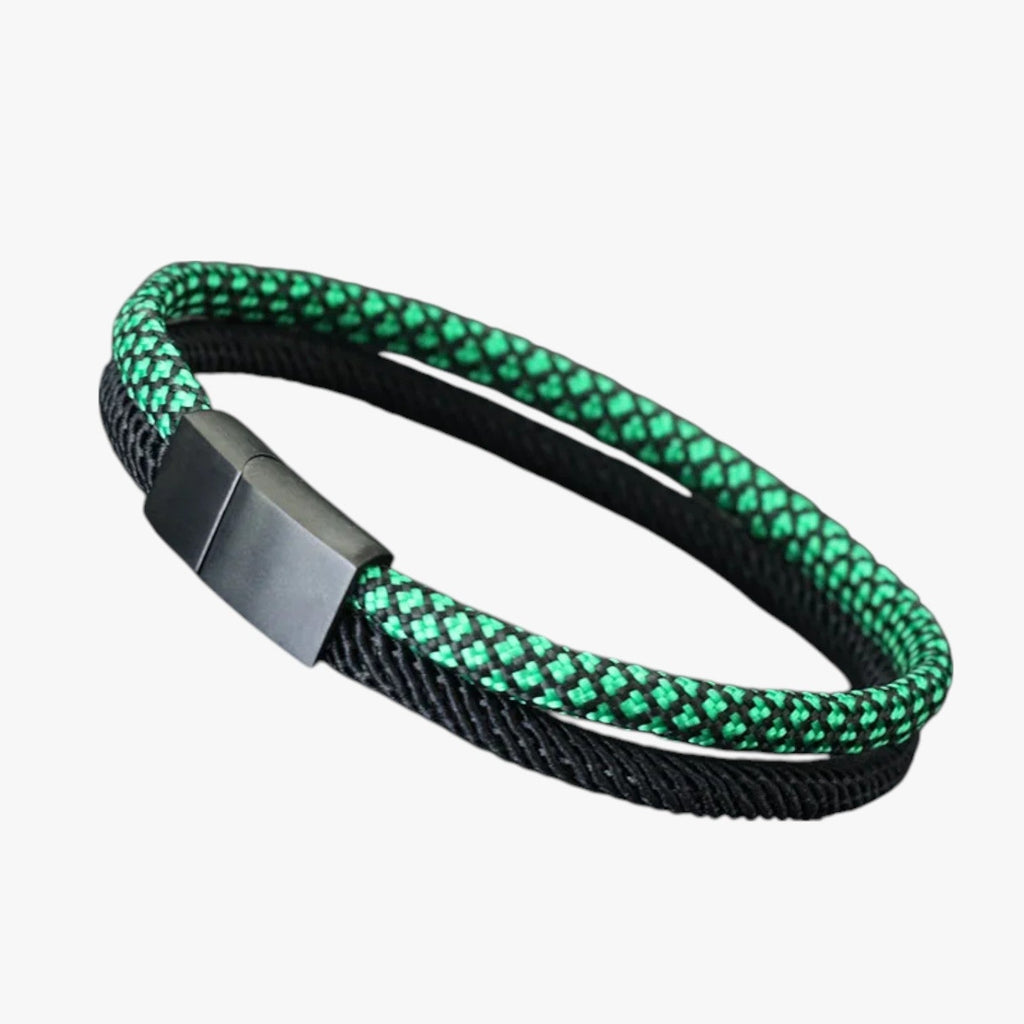 Pulsera de paracord bicolor con cierre magnético