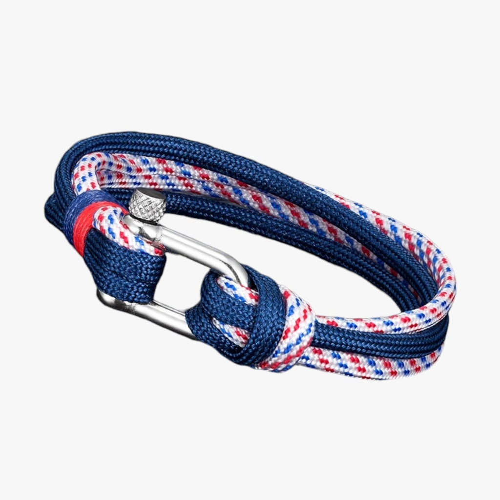 Paracord Survival Bracelet with Anchor Hook Clasp
