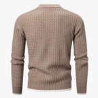 Slim-Fit Knitted V-Neck Jumper for Men, All Season