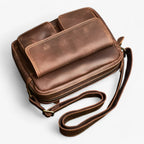 Faux Leather Messenger Bag for Work and Travel