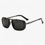 Gafas de sol de aviador con montura cuadrada y doble puente