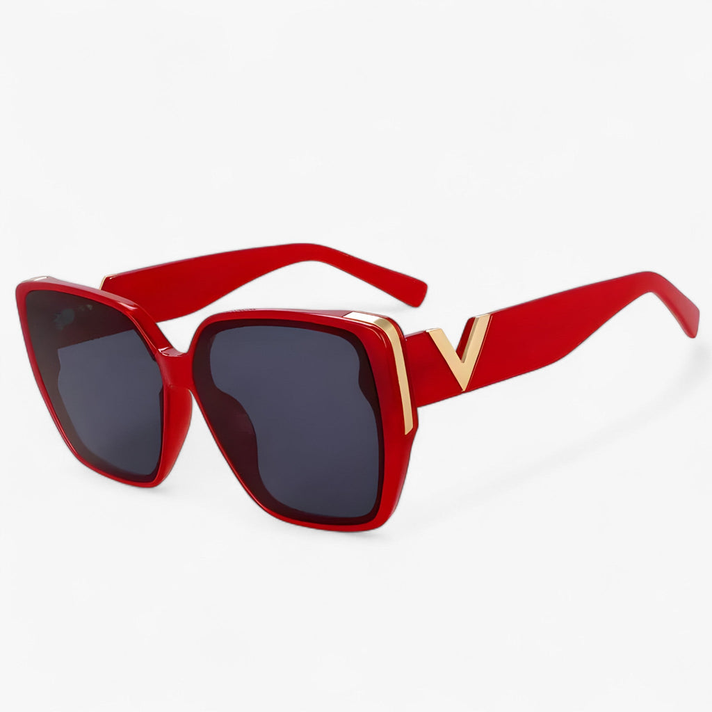 Vintage V-Shaped Mirrored Sunglasses with a Retro-Futuristic Edge