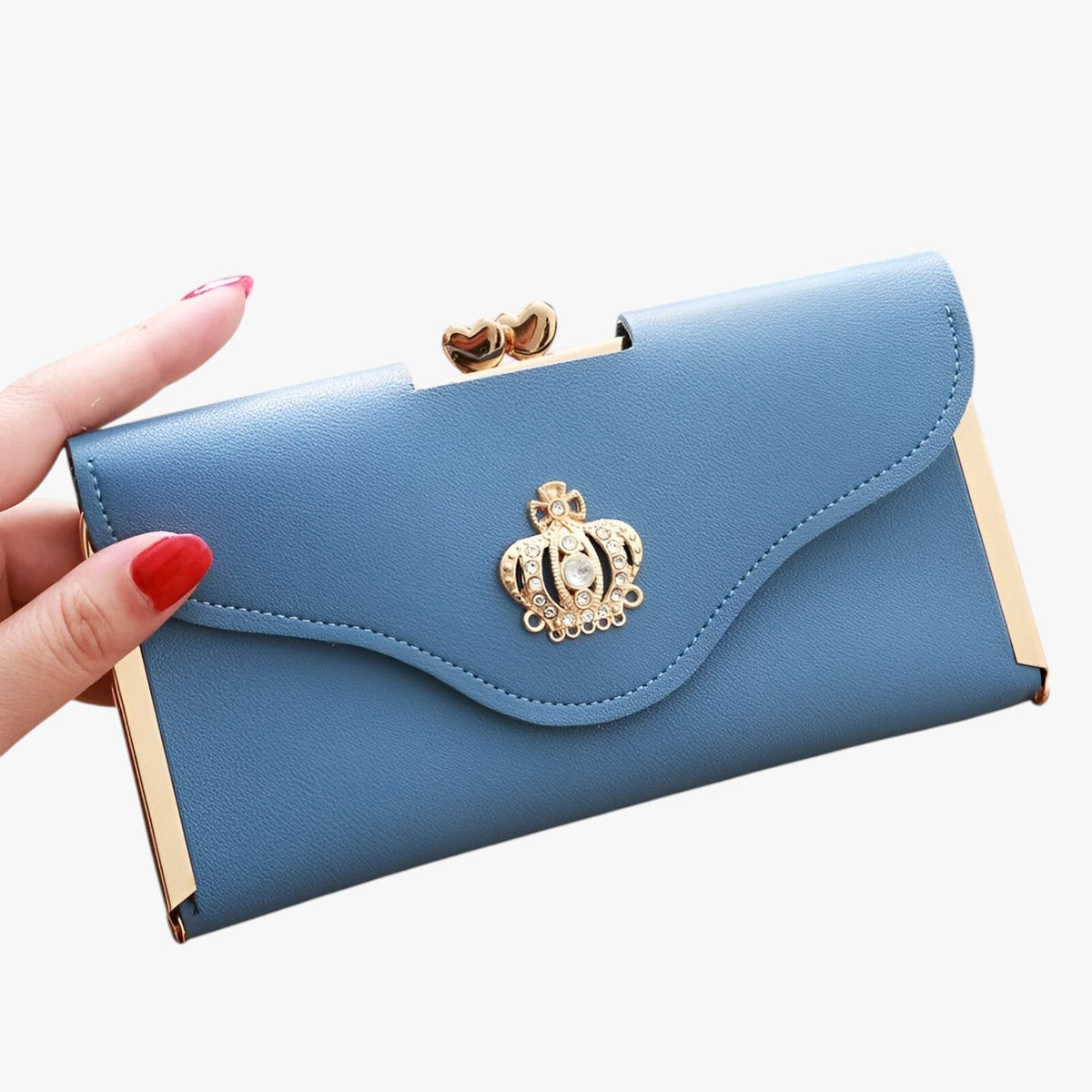 Faux Leather Wallet with Multiple Card and Coin Slots
