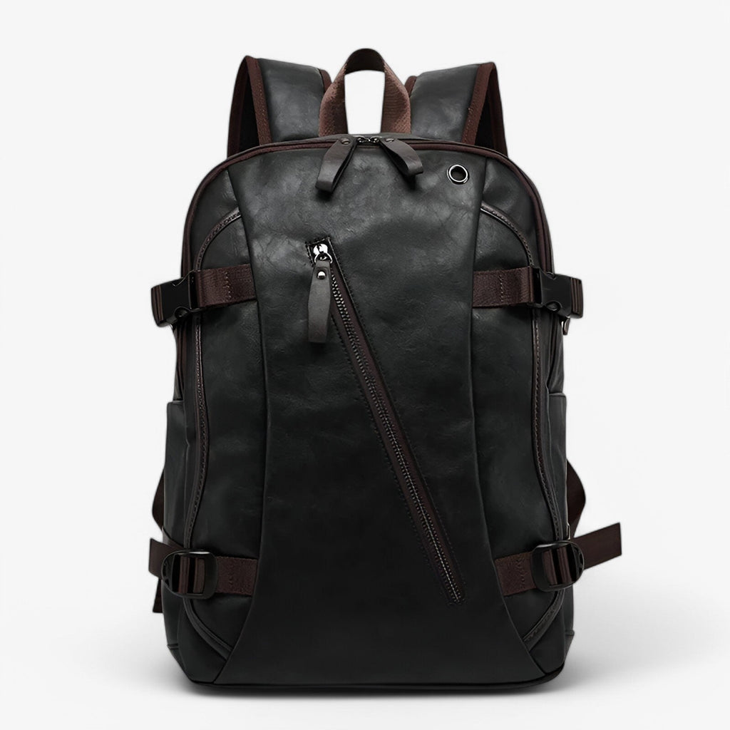 Premium Faux Leather Backpack with a Laptop Compartment