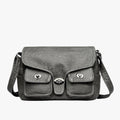 Retro-Style PU Leather Shoulder Bag with Adjustable Strap