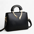 Bolso tote de piel sintética con múltiples bolsillos interiores
