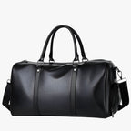 Faux Leather Travel Bag with Adjustable Shoulder Strap