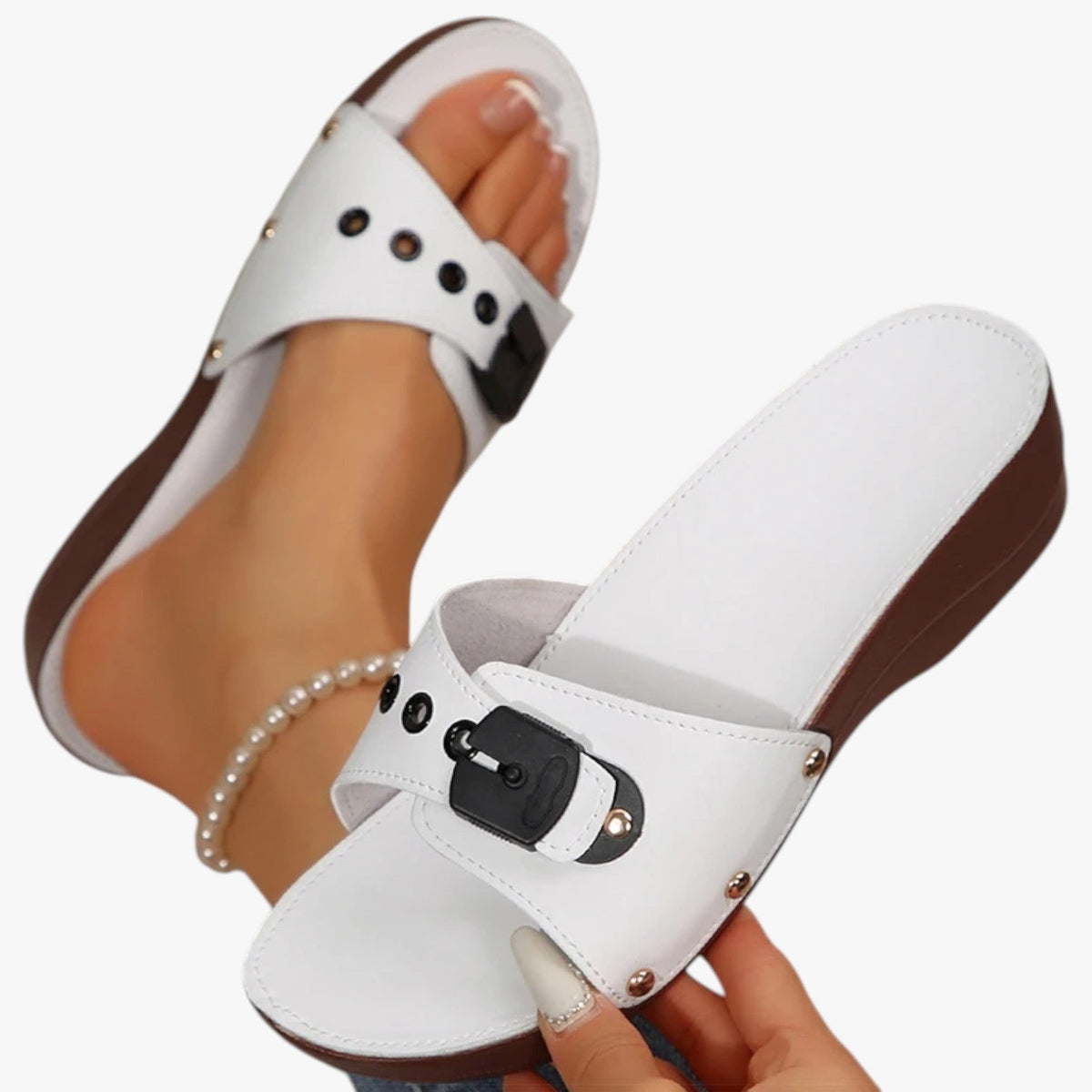 Wedge Heel Sandals with Soft Cushioned Comfort Insole
