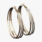 Pendientes de aro grandes en metal ligero