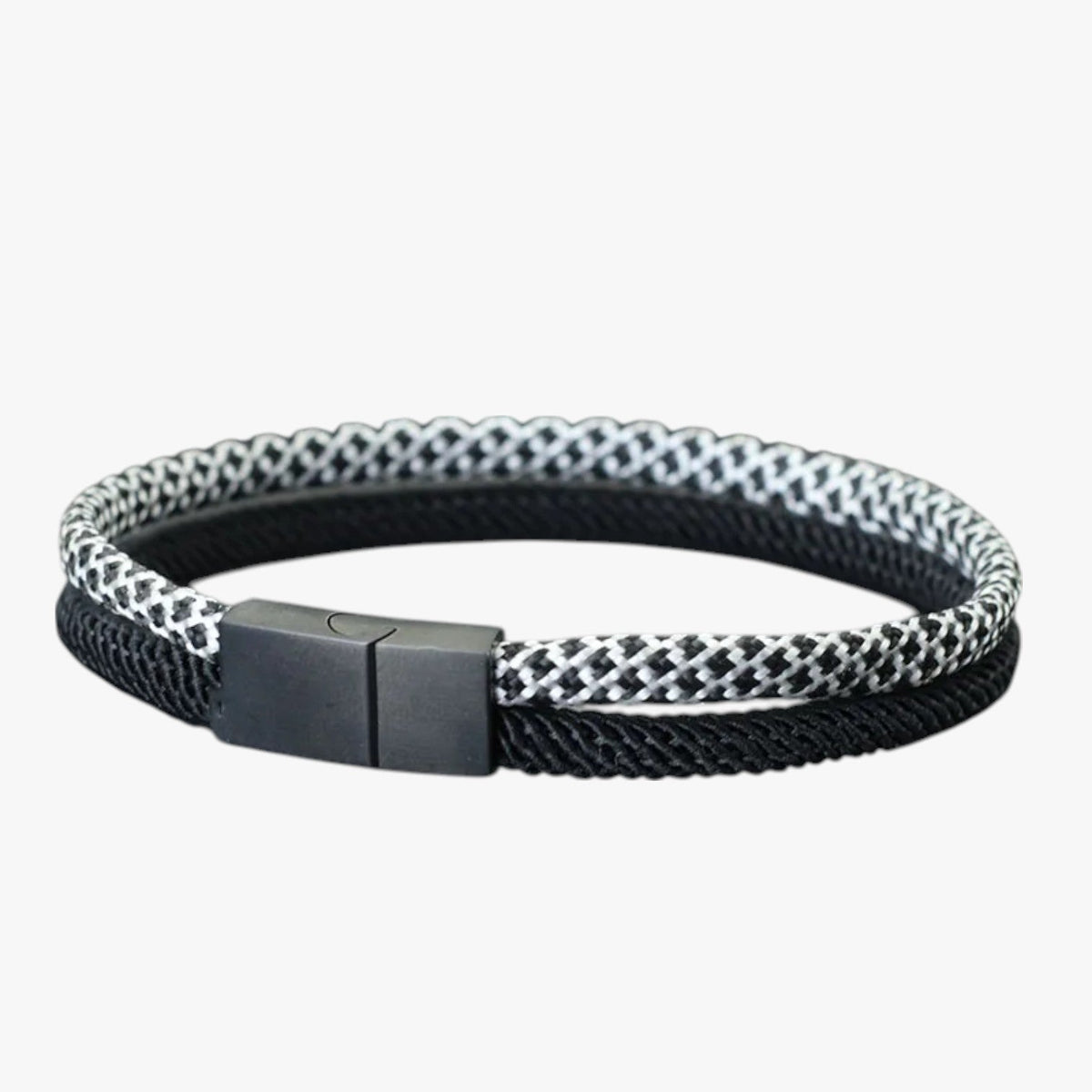 Two-Tone Paracord Bracelet with Magnetic Clasp