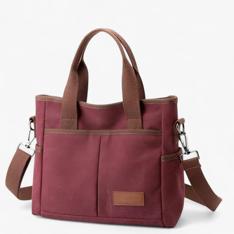 Bolso de hombro grande de lona con correa ajustable