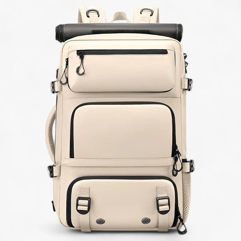 Water-Resistant travel backpack with a shoe compartment