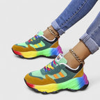Snörade sneakers med dämpade innersulor