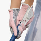 Guantes de golf antideslizantes de piel sintética PU con paneles de malla transpirable