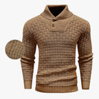 Ribbed Crewneck Knit Jumper for Men in Soft Yarn