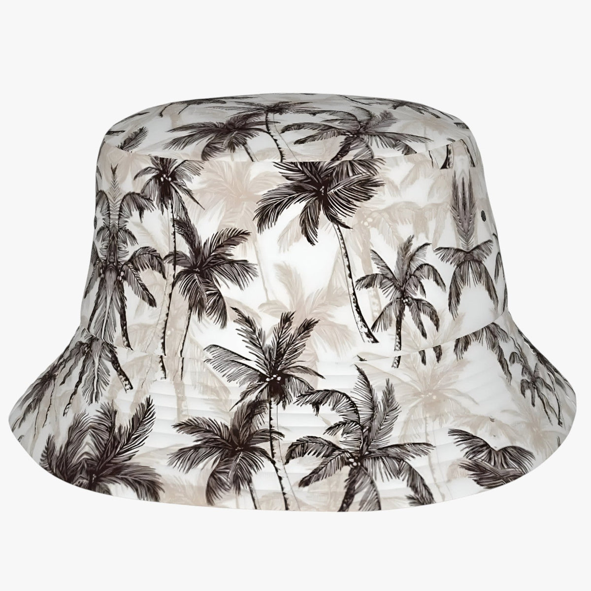 Sombrero de ala ancha con estampado tropical de hojas de palmera