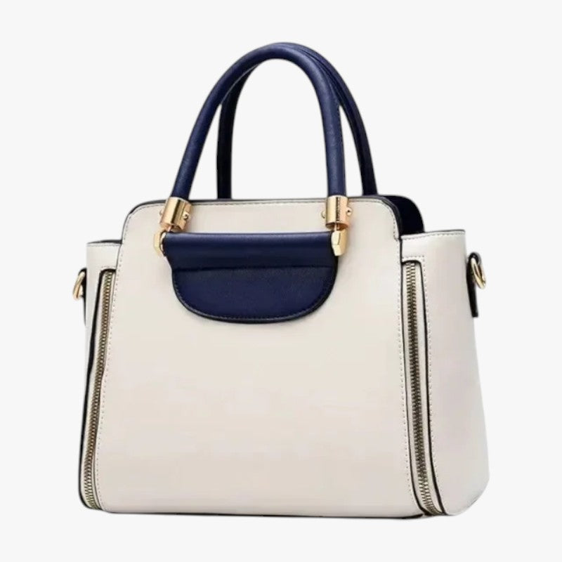 Contrast Handbag with a Structured Silhouette for Work