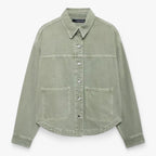 Jacka i denimlook med funktionellt tyg som andas