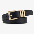 Versatile Belt with Gold-Tone Buckle for Work and Casual Wear