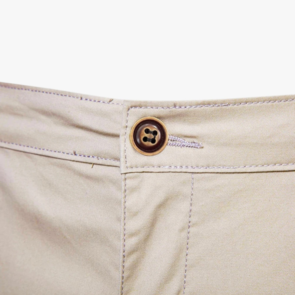 Stretch Cotton Shorts with Elastic Waistband for Men