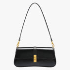 Faux Leather Baguette Bag with Adjustable Strap