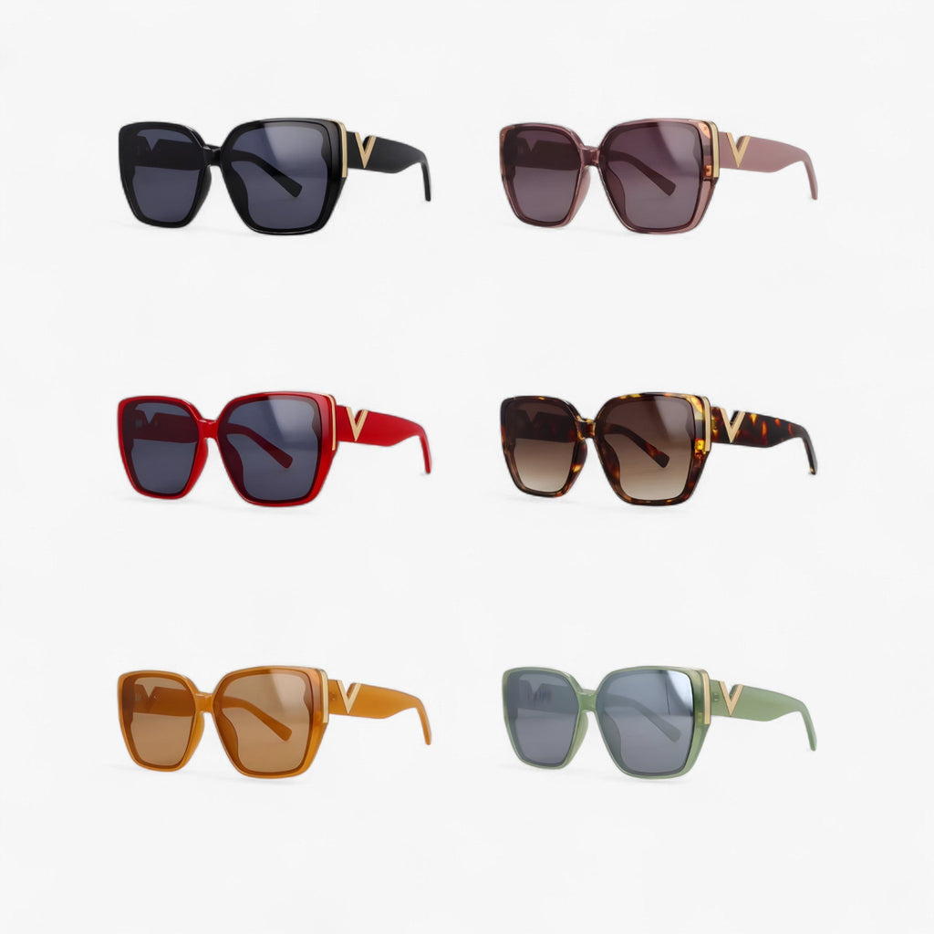 Vintage V-Shaped Mirrored Sunglasses with a Retro-Futuristic Edge