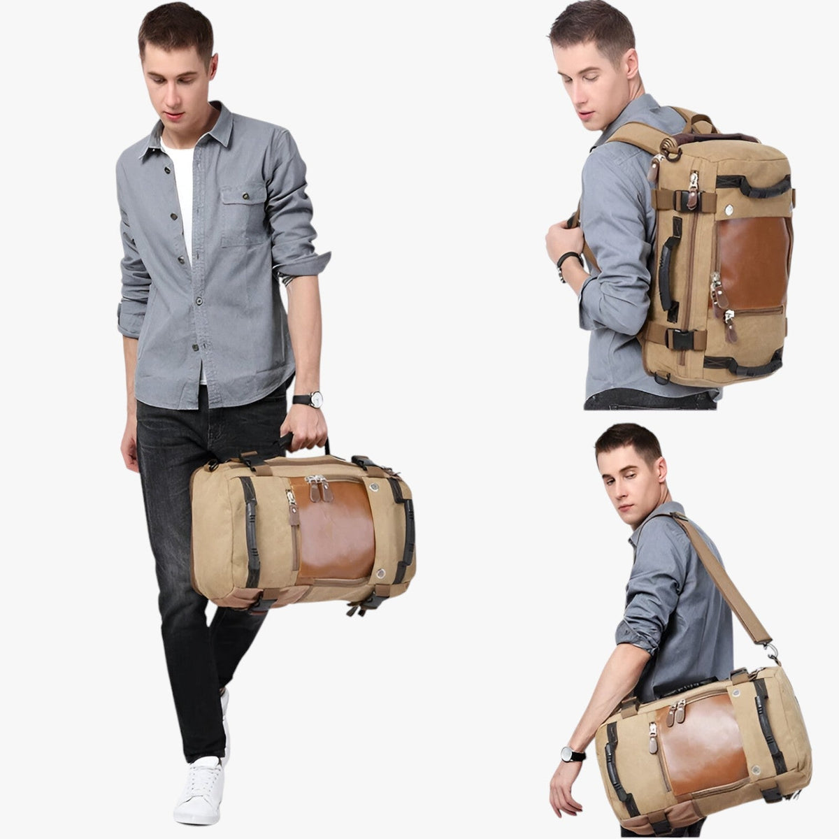 50L Water-Resistant Travel Backpack with Laptop Compartment