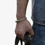 Handwoven Silver-Tone Bracelet