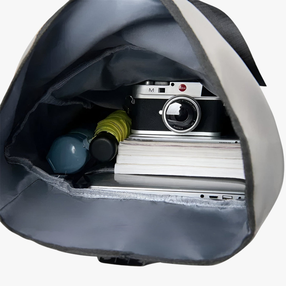 Water-Resistant Roll-Top Backpack with Laptop Pocket