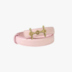Soft Faux Leather Belt with Adjustable Buckle and Timeless Design