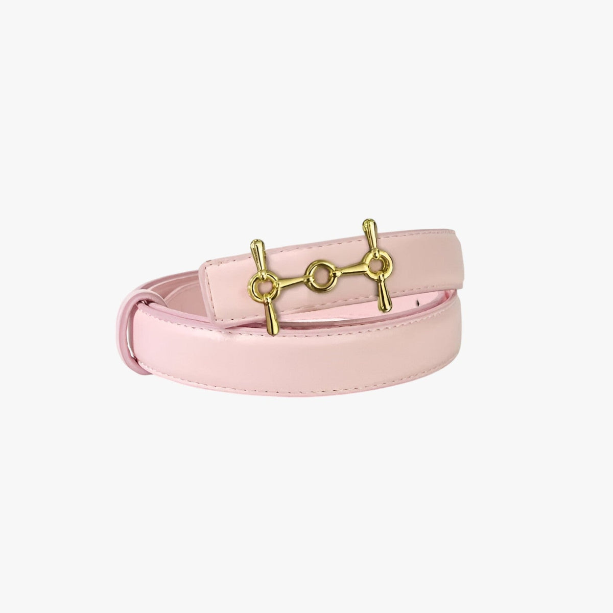 Soft Faux Leather Belt with Adjustable Buckle and Timeless Design