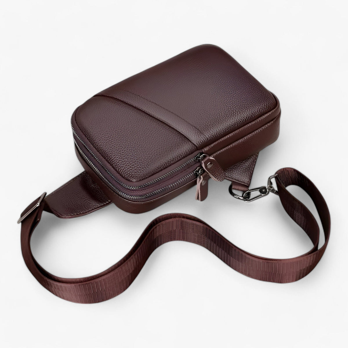 Faux Leather Shoulder Bag with an Adjustable Carry Strap