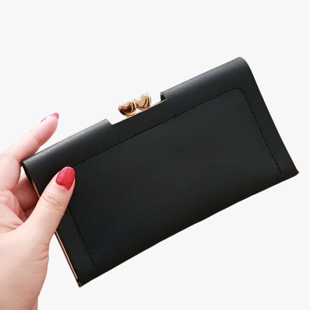 Faux Leather Wallet with Multiple Card and Coin Slots
