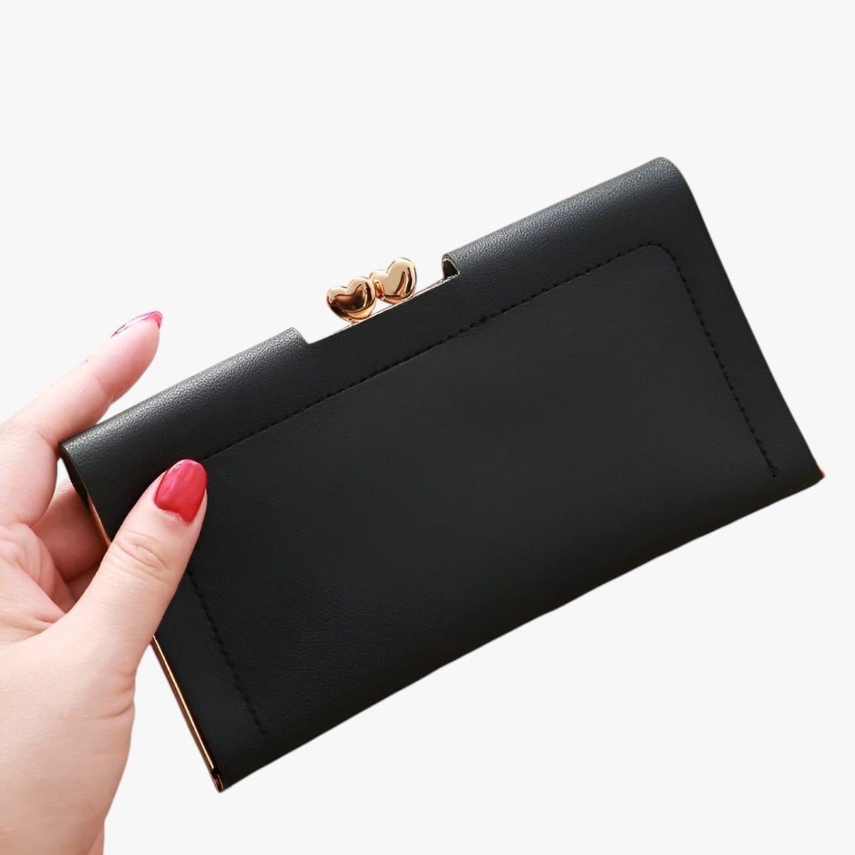 Faux Leather Wallet with Multiple Card and Coin Slots