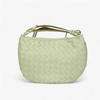 Woven Fabric Bag with Structured Carrying Handles