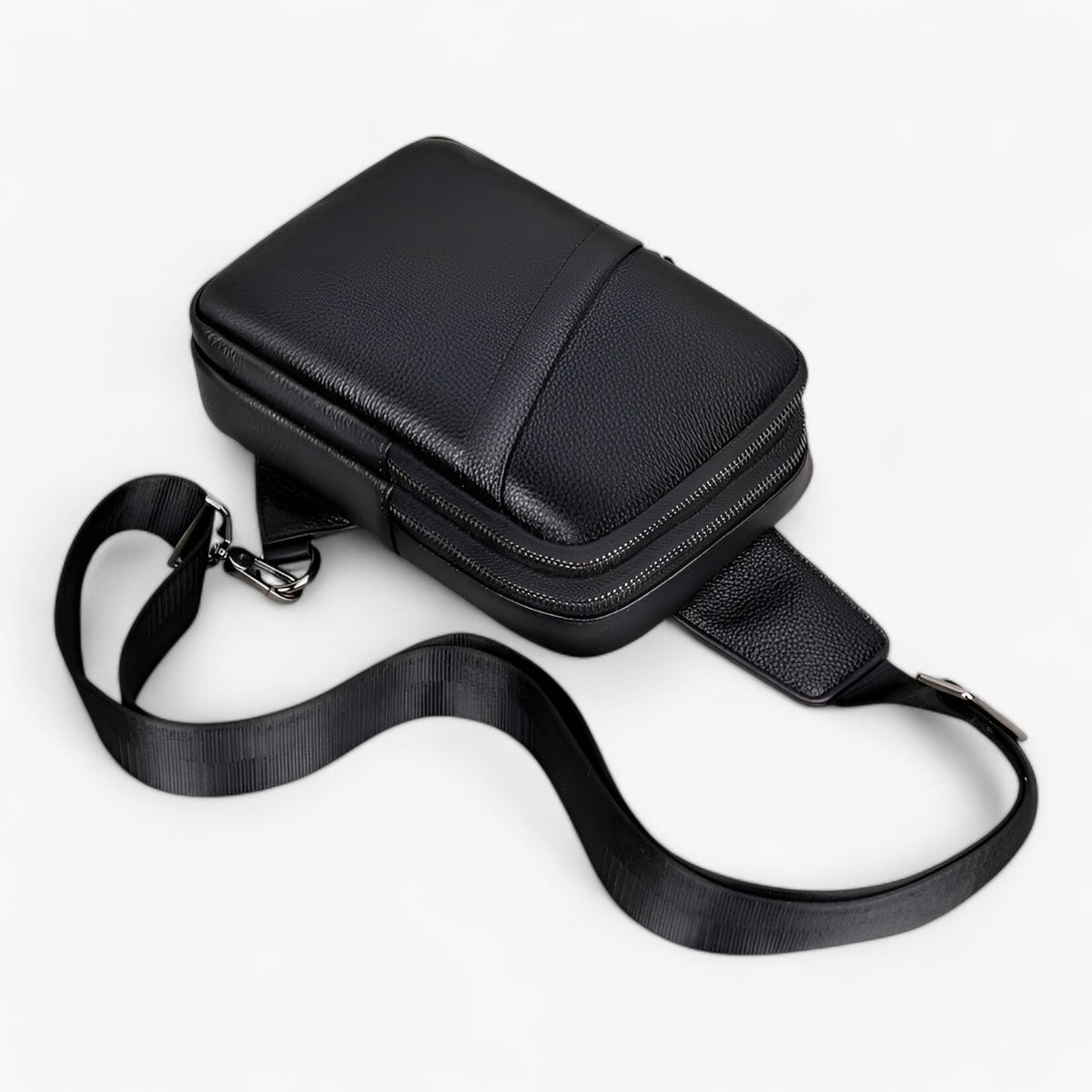 Faux Leather Shoulder Bag with an Adjustable Carry Strap