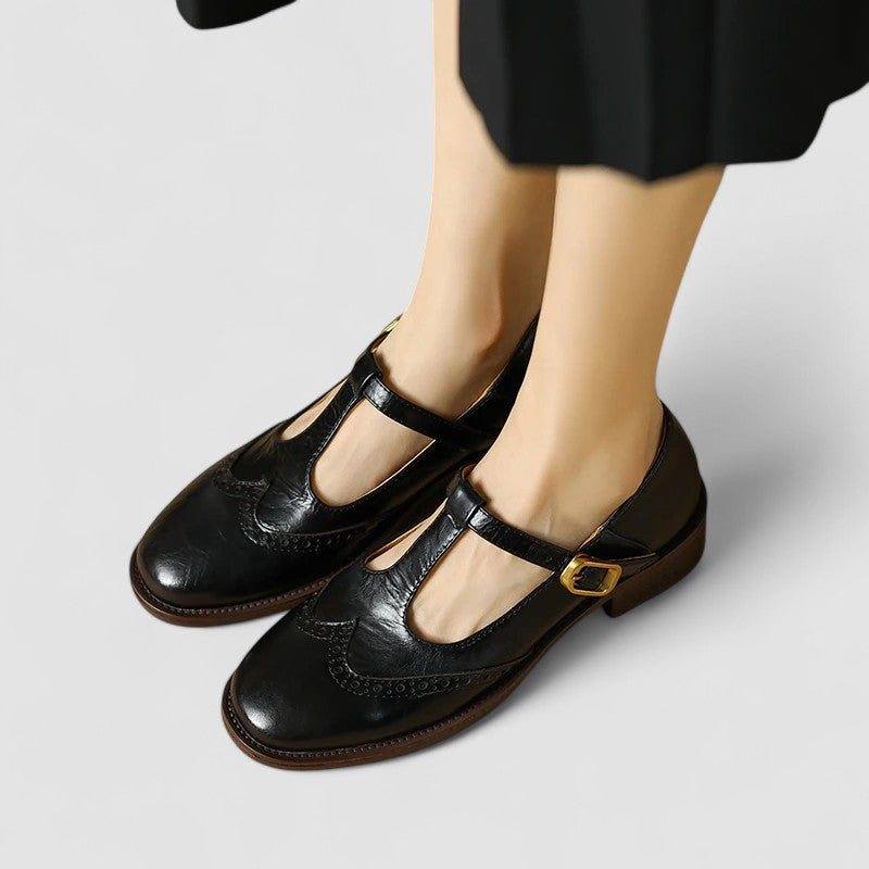 Mary Jane Flats with Cushioned Insole