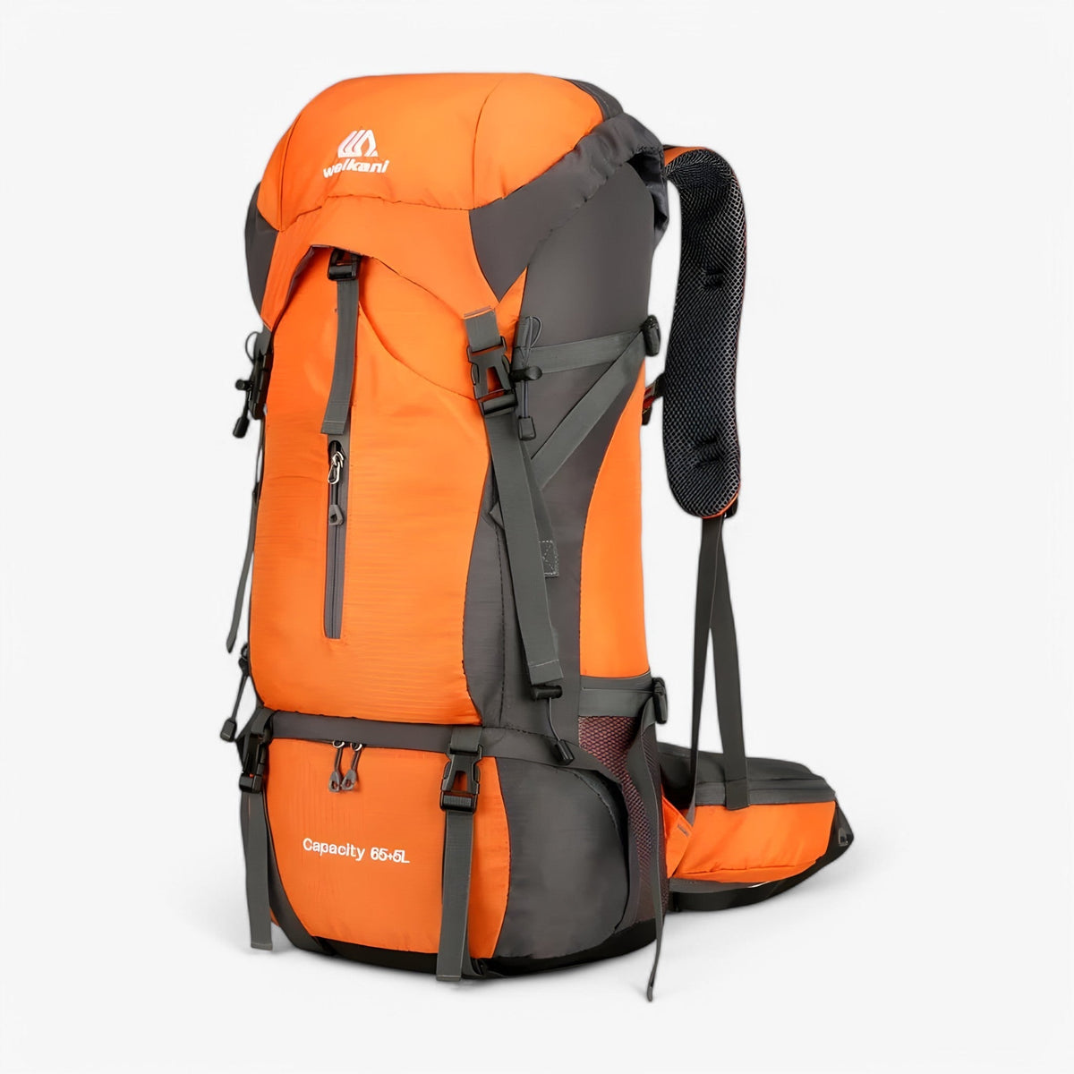 70L Nylon Hiking and Camping Backpack with Rain Cover