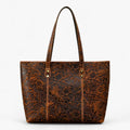 Retro-Style Faux Leather Tote Bag with Spacious Interior