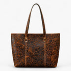 Retro-Style Faux Leather Tote Bag with Spacious Interior