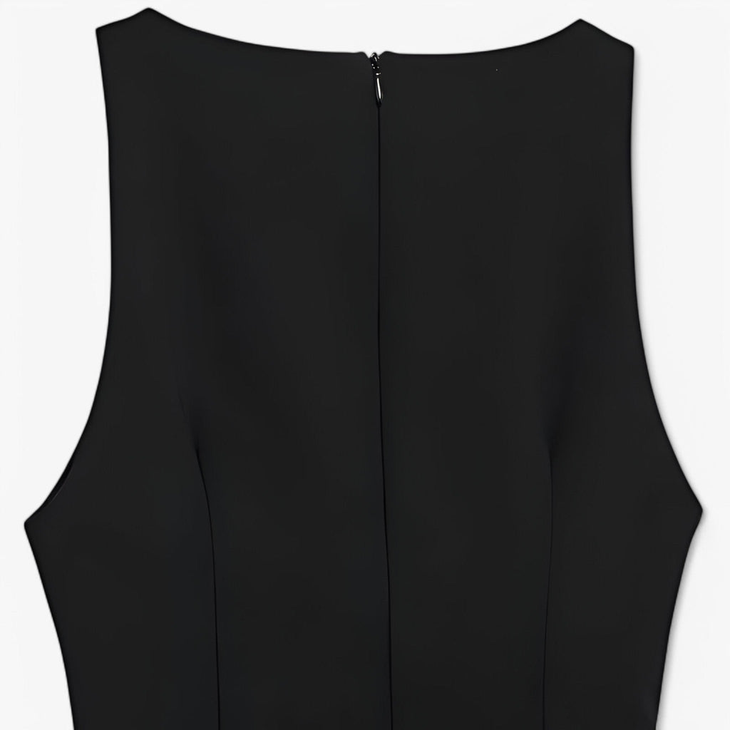 Feather-Trimmed Mini Dress for Evening Occasions