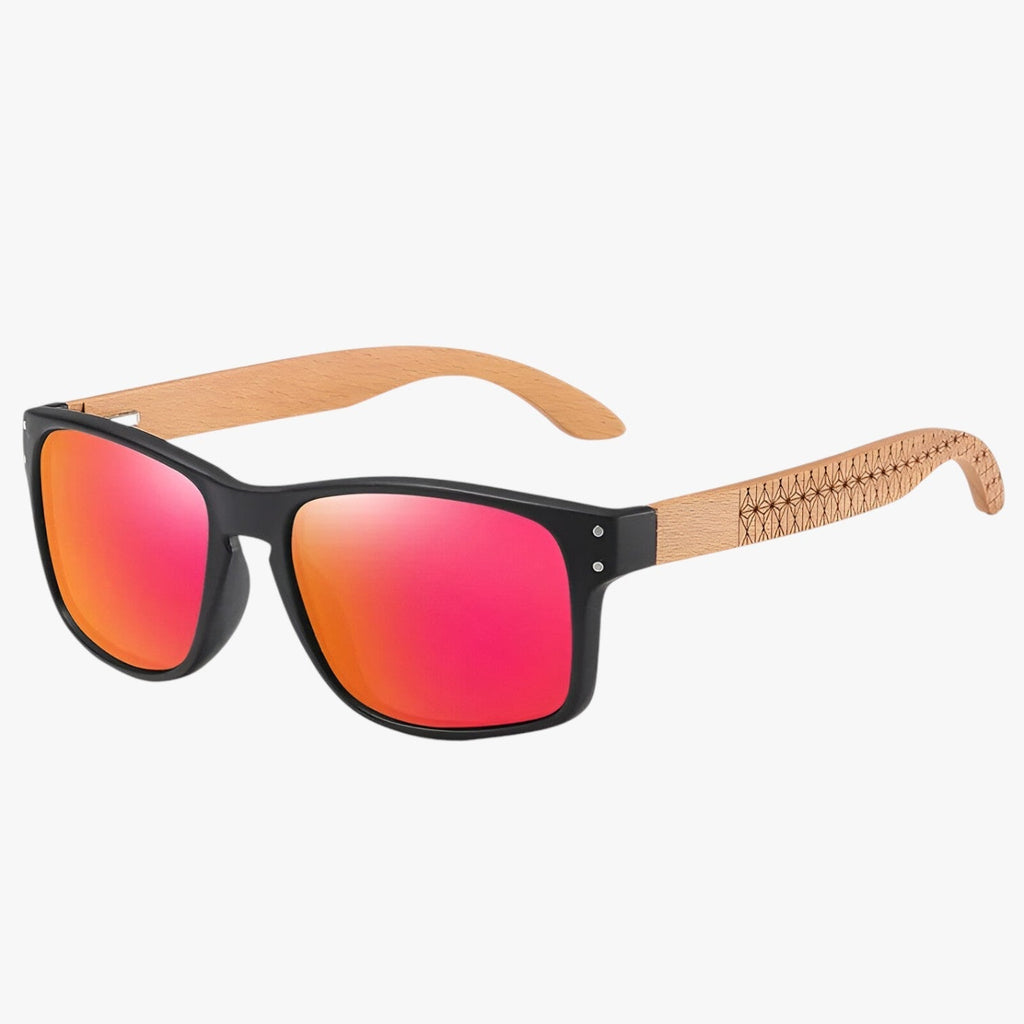 Handmade Beech Wood Sunglasses with Polarised Lenses