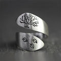 Vintage-Style Leaf Ring Set with Botanical Designs