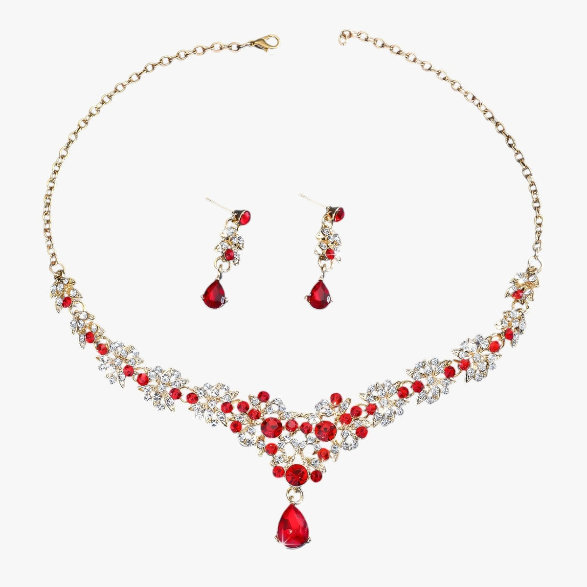 Crystal Necklace, Earring and Ring Set for Evenings