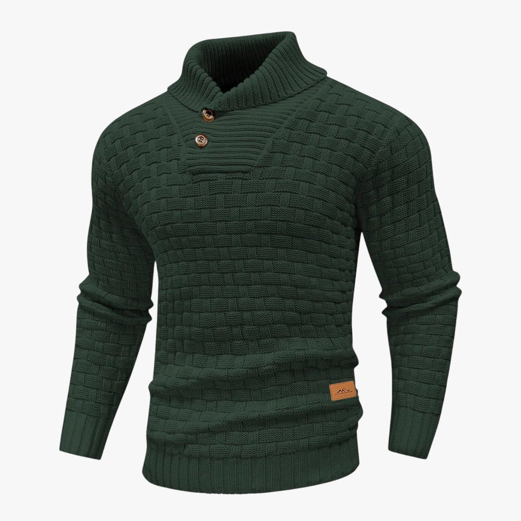 Ribbed Crewneck Knit Jumper for Men in Soft Yarn