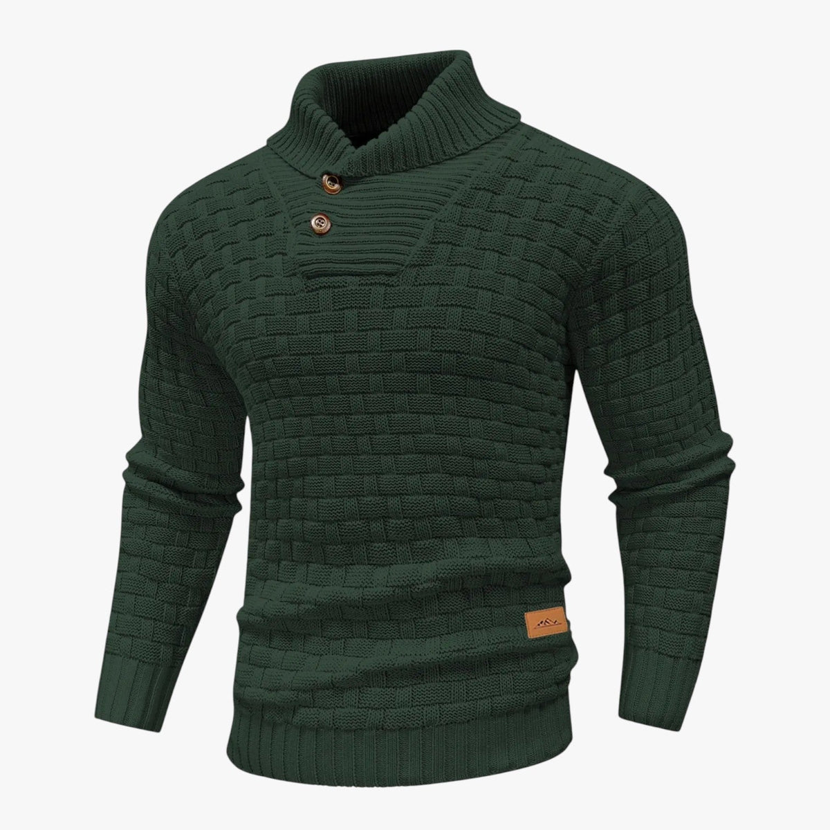 Ribbed Crewneck Knit Jumper for Men in Soft Yarn