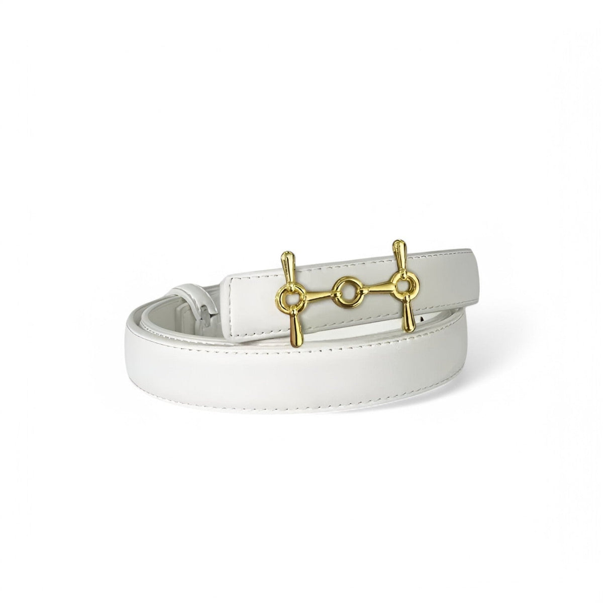 Soft Faux Leather Belt with Adjustable Buckle and Timeless Design